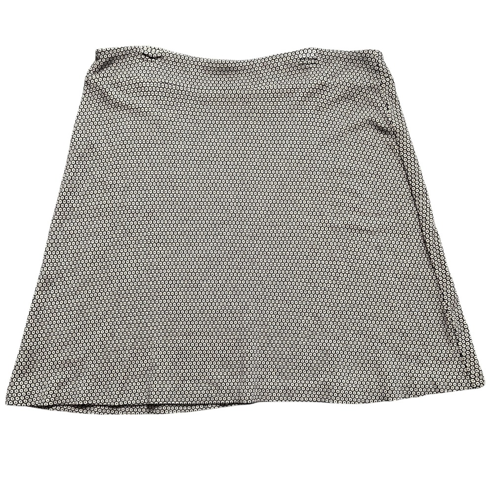 J. Jill Ponte Skirt Women's Large L A-Line Knit Geometric Print Career